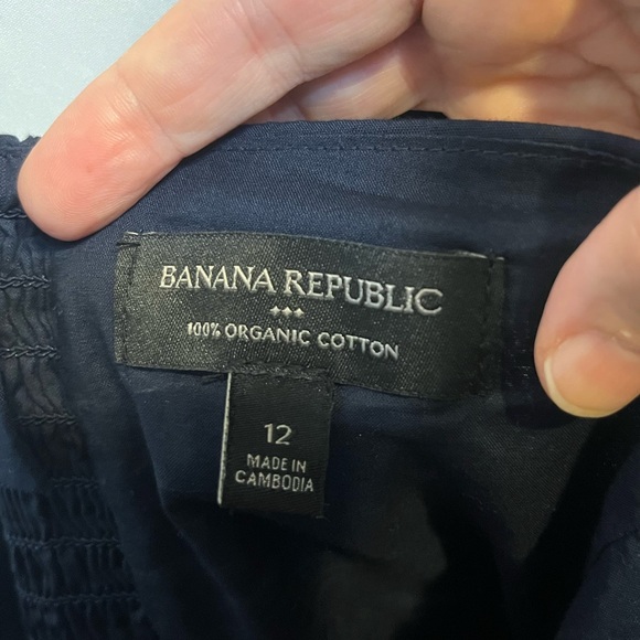 Banana Republic navy sundress in organic cotton. - Picture 2 of 5